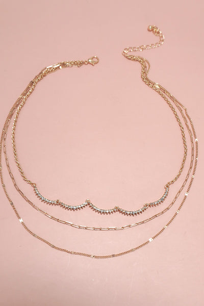 MULTI LAYER CLOUD RHINESTONE NECKLACE | 80N1049