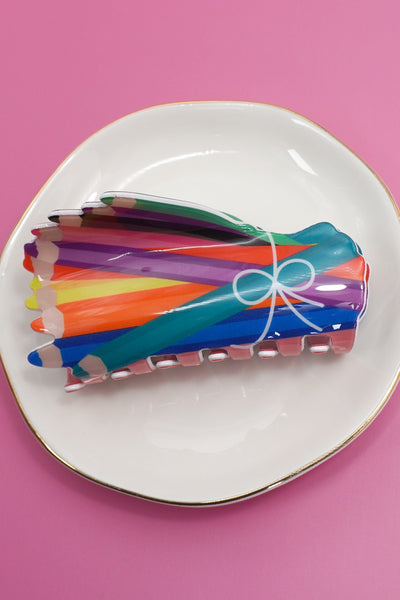 BOOK STACK SCHOOL HAIR CLAW CLIPS | 40H857