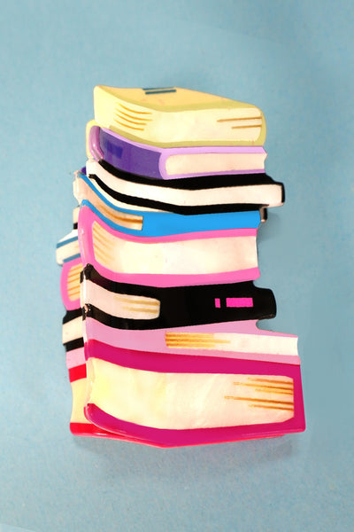 BOOK STACK SCHOOL HAIR CLAW CLIPS | 40H857