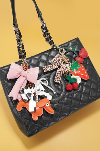 TRENDING PUFFY BOW RIBBON BAG CHARM KEYCHAIN | 40KC109