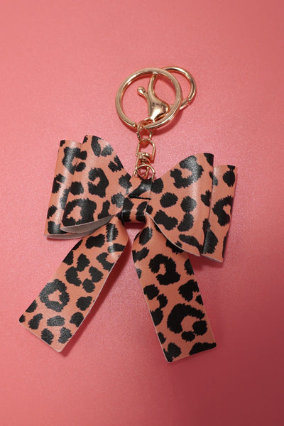 VEGAN LEATHER BOW BAG CHARM KEYCHAIN | 40KC117