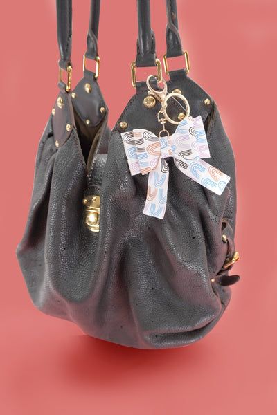 VEGAN LEATHER BOW BAG CHARM KEYCHAIN | 40KC117