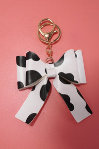 VEGAN LEATHER BOW BAG CHARM KEYCHAIN | 40KC117