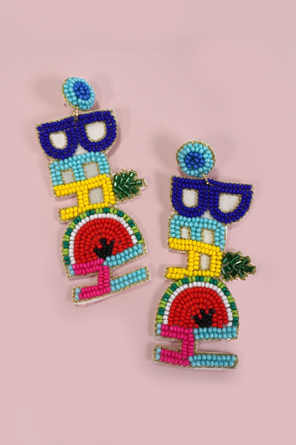 SUMMER BEACH SEED BEADED DROP EARRINGS | 91E5092