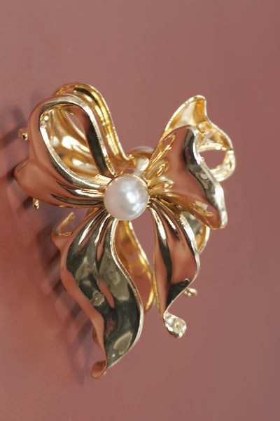 PEARL BOW ALLOY HAIR CLAW HAIR CLIP | 40H868