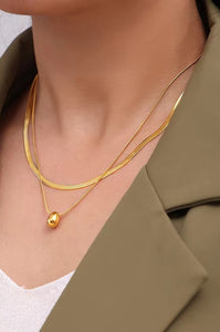 18K STAINLESS STEEL TARNISH FREE NECKLACE SET | 40NK383