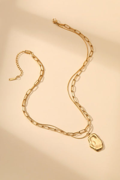 18K STAINLESS STEEL TARNISH FREE LAYERED NECKLACE | 40NK368