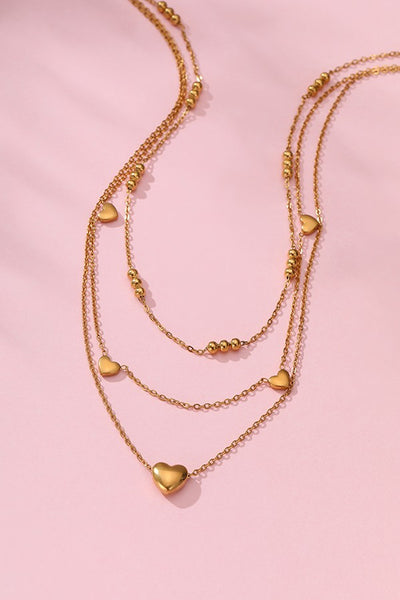 18K STAINLESS STEEL TARNISH FREE LAYERED NECKLACE | 40NK399