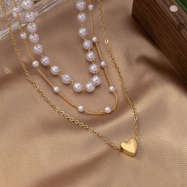 18K STAINLESS STEEL TARNISH FREE LAYERED NECKLACE | 40NK406