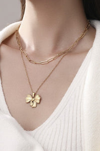 18K STAINLESS STEEL TARNISH FREE BOW NECKLACE | 40NK408