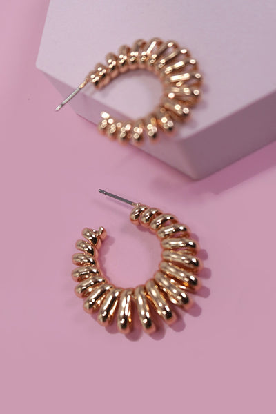 CLASSIC COILED TITANIUM POST HOOP EARRINGS | 80E5924