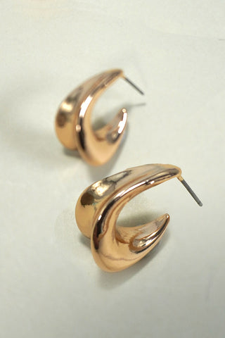 OVAL HUGGIE TITANIUM POST HOOP EARRINGS | 31E40518