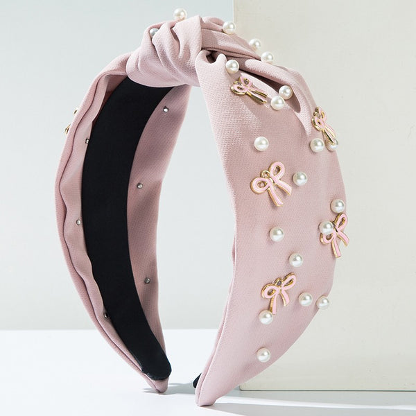 PEARL BOW HAIR BAND HEADBAND | 40HB161