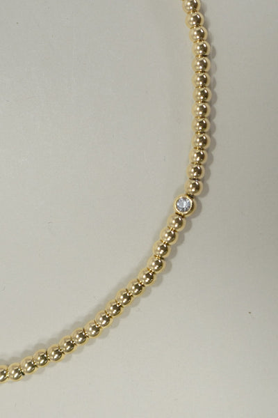 18K STAINLESS STEEL TARNISH FREE BEADED NECKLACE | 40NK9412