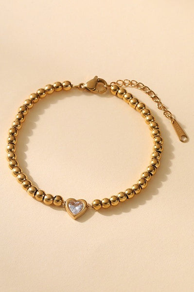 18K STAINLESS STEEL TARNISH FREE BEADED BRACELET | 40B5124