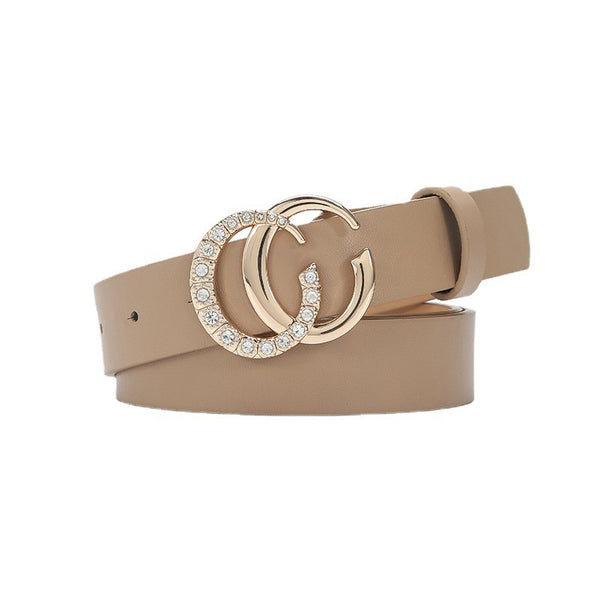 CLASSIC RHINESTONE GOLD MIX BUCKLE BELT | 40BT649