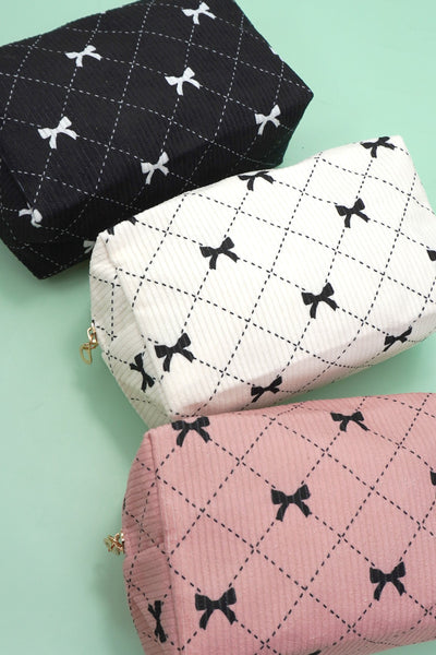 TRENDING BOW MAKEUP COSMETIC POUCH BAG | 40P550