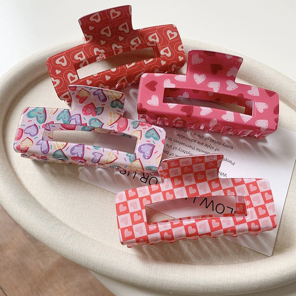 VALENTINE'S  DAY GIFT  HEART HAIR CLAW CLIPS | 40H887