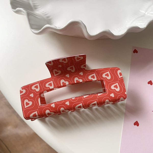 VALENTINE'S  DAY GIFT  HEART HAIR CLAW CLIPS | 40H887