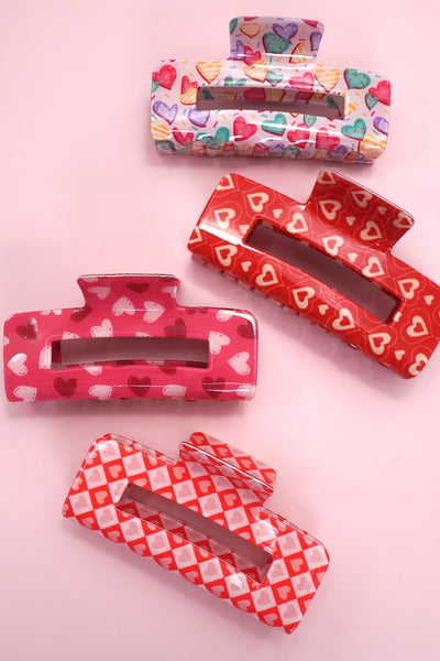 VALENTINE'S  DAY GIFT  HEART HAIR CLAW CLIPS | 40H887