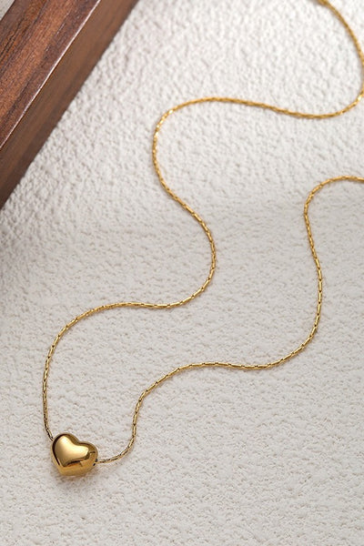 18K STAINLESS STEEL TARNISH FREE HEART NECKLACE | 40NK9435