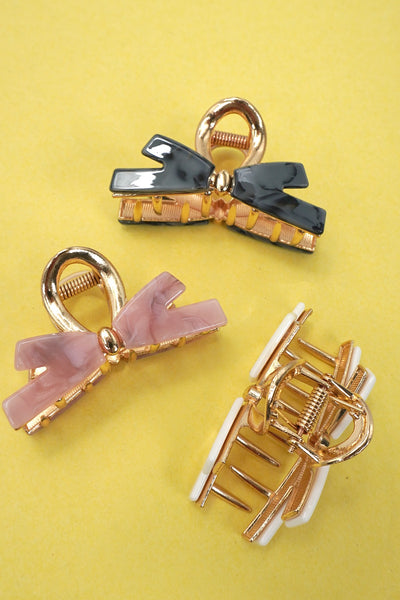 BOW RIBBON HAIR CLAW CLIP | 40H890