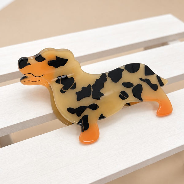 Spotted Dachshund Dog Hair Claw Clips | 40H1226