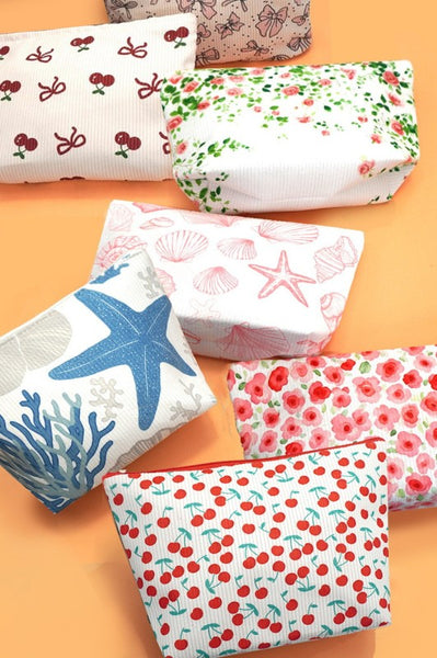 TRAVEL BOW CHERRY COSMETIC MAKEUP POUCH BAG | 40P553