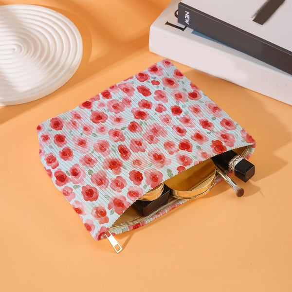 TRAVEL BOW CHERRY COSMETIC MAKEUP POUCH BAG | 40P553