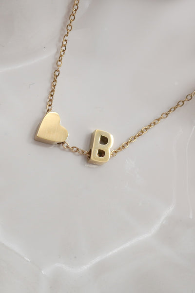 18K STAINLESS STEEL TARNISH FREE INITIAL NECKLACE | 40NK9440