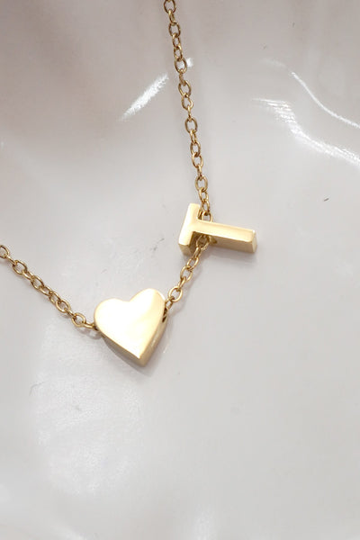 18K STAINLESS STEEL TARNISH FREE INITIAL NECKLACE | 40NK9440