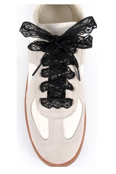 CHANTILLY LACE RIBBON BOW PAIR SHOE LACES | 40SD111