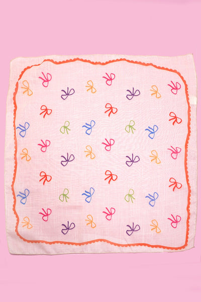 MULTI COLOR BOW PRINT BANDANA SCARF | 40SC637