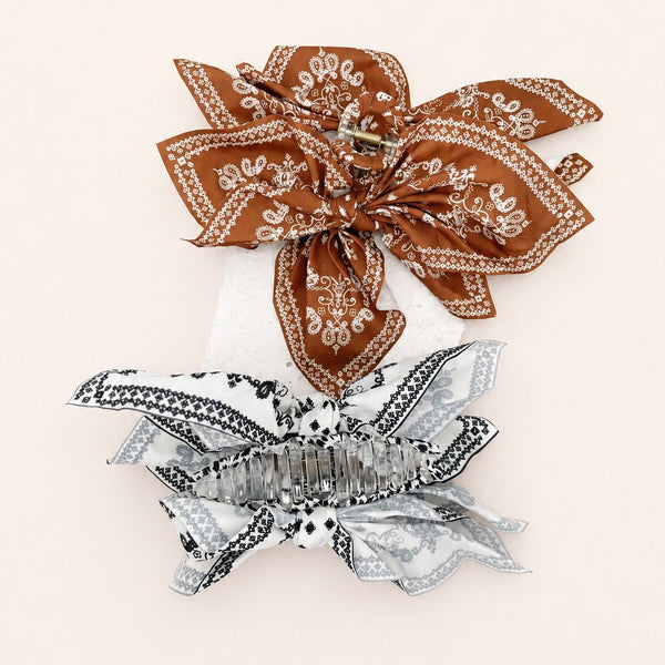 PAISLEY BOHO VINTAGE HAIR CLAW CLIPS | 40H913