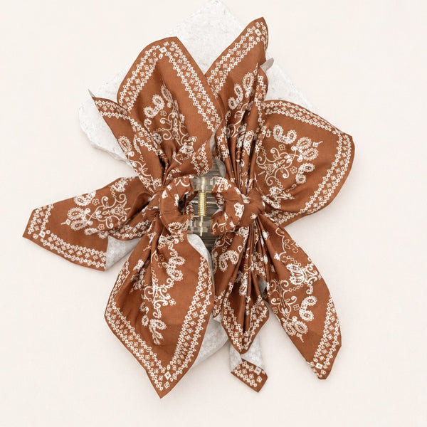 PAISLEY BOHO VINTAGE HAIR CLAW CLIPS | 40H913