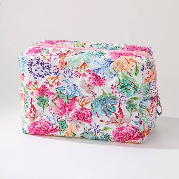 FLORAL TOILE PATTERN MAKEUP COSMETIC POUCH BAG | 40P562