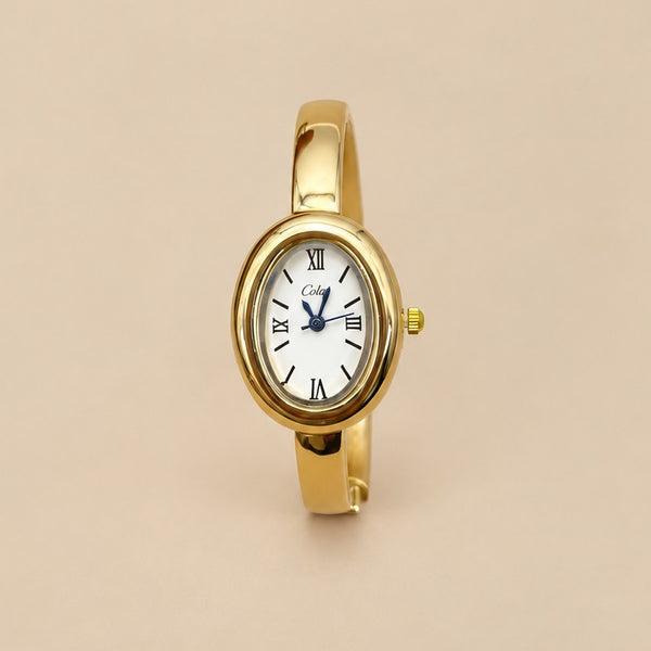 Gold-Tone Oval Bangle Analog Watch | 40WTH101