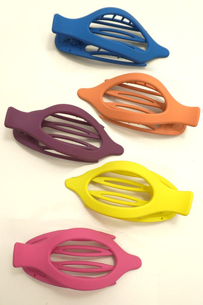 OVAL LAY DOWN FLAT HAIR CLAW CLIPS 12-piece set | 40H917-12