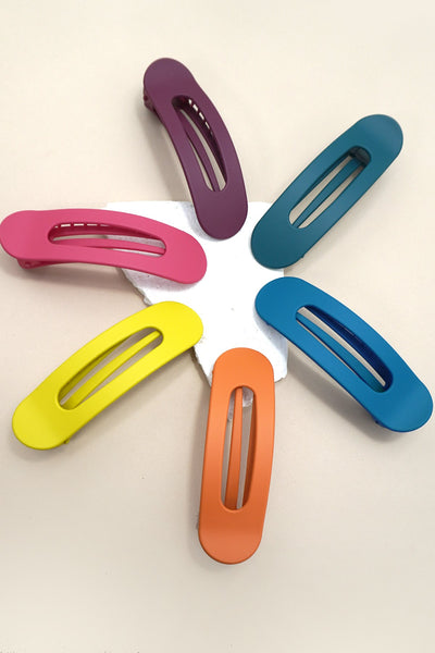 LARGE OVAL LAY DOWN FLAT HAIR CLAW CLIPS  12-piece set | 40H916-12 piece set