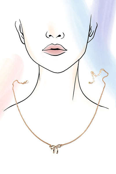 CLASSIC HAMMERED BOW NECKLACE | 31N50532