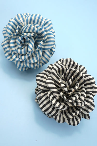 CHECKER FLORAL FABRIC HAIR CLAW CLIPS | 40H930