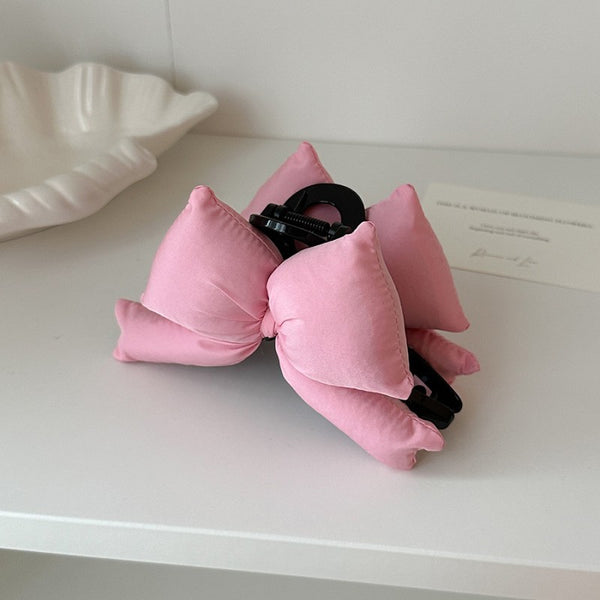 LARGE TRENDING PUFFY BOW RIBBON HAIR CLAW CLIPS | 40H927