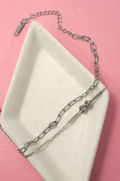 18K STAINLESS STEEL TARNISH FREE KNOT BRACELET | 40B5144