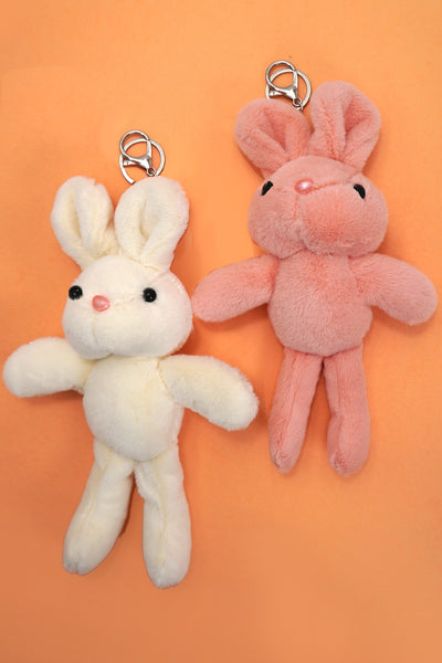 SOFT PLUSH BUNNY RABBIT KEYCHAINS BAG CHARM | 40KC153