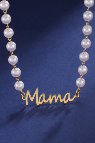 18K STAINLESS STEEL TARNISH FREE MAMA NECKLACE | 40NK9454