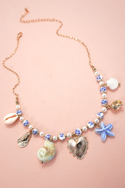 CHARM CERAMIC PORCELAIN NECKLACE-HEART SEA LIFE | 80N91706