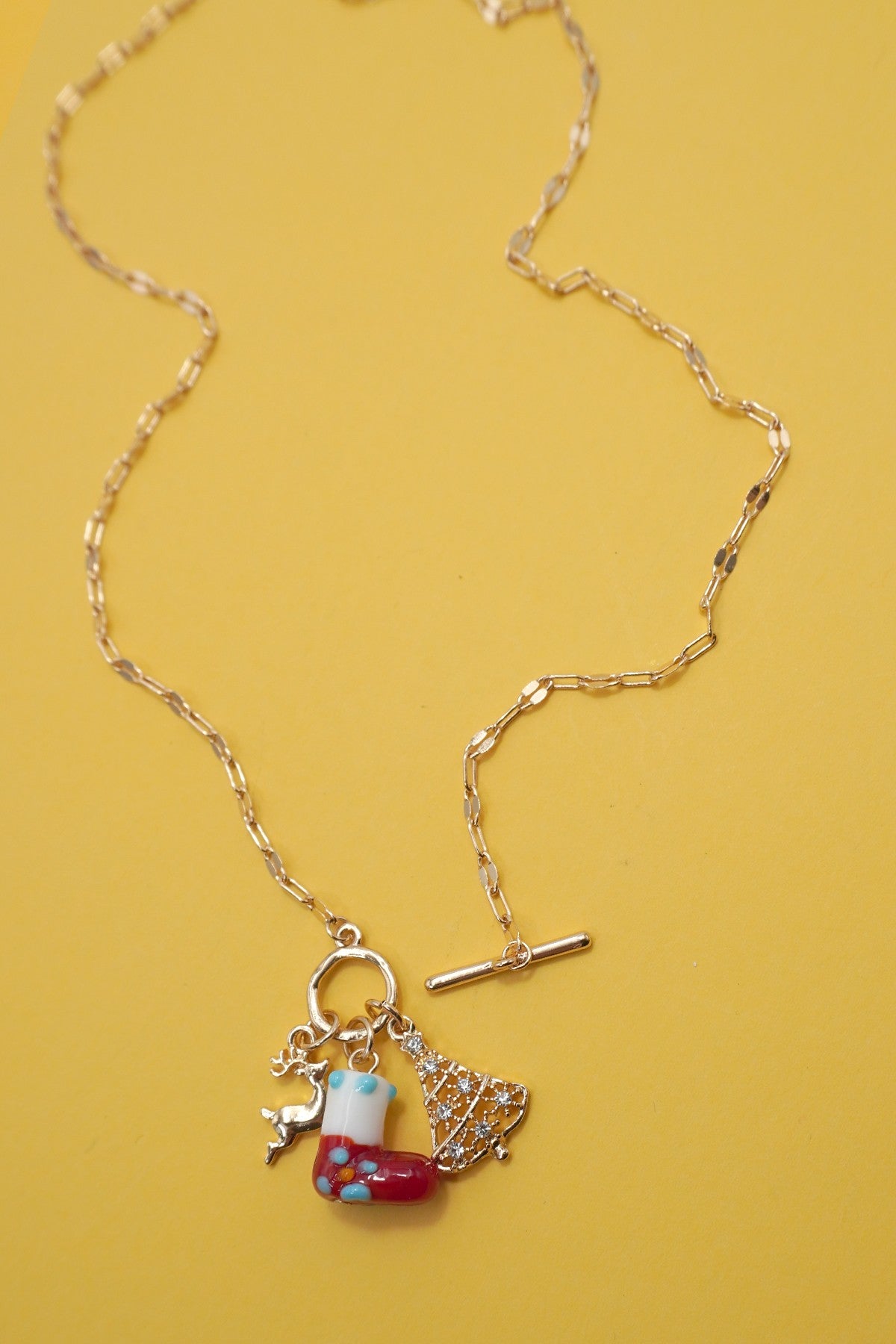 CHARM NECKLACE-CHRISTMAS SOCKS TREE RUDOLPH | 80N91712