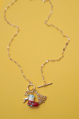 CHARM NECKLACE-CHRISTMAS SOCKS TREE RUDOLPH | 80N91712