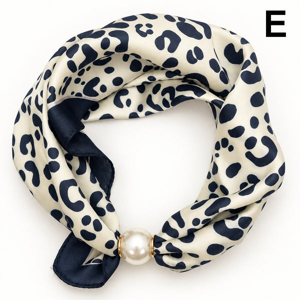 Silk Feel Pearl Magnetic Clasp Scarf Necklace | 40NK9802