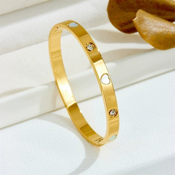 18K NON-TARNISH WATERPROOF STAINLESS STEEL BANGLE | 40B5156
